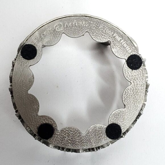 Vtg Snowman Pewter Jar Candle Holder 4" Winter Christmas - Picture 5 of 5